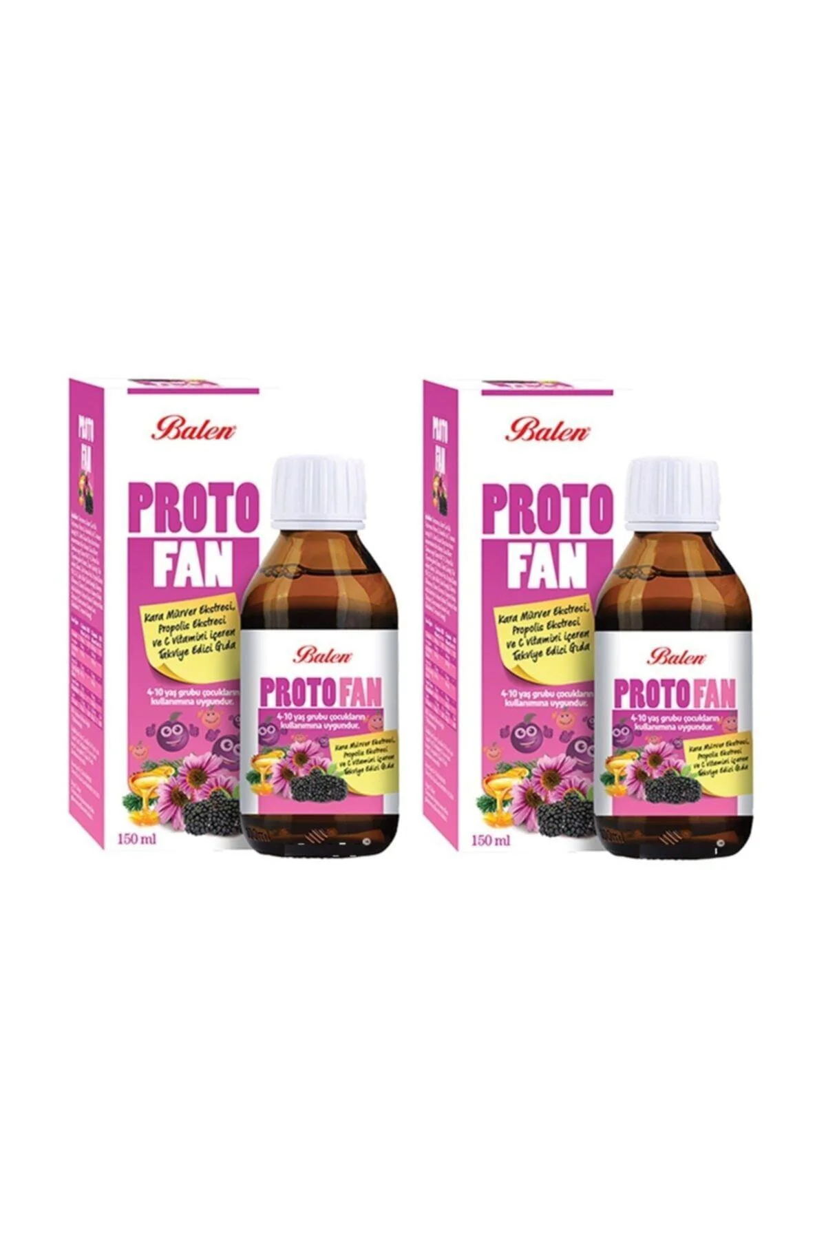 Protofan Kara Mürver Ekstresi 2 Kutu Propolis Ekstresi Ve C Vitamini Içeren Takviye Edici Gıda