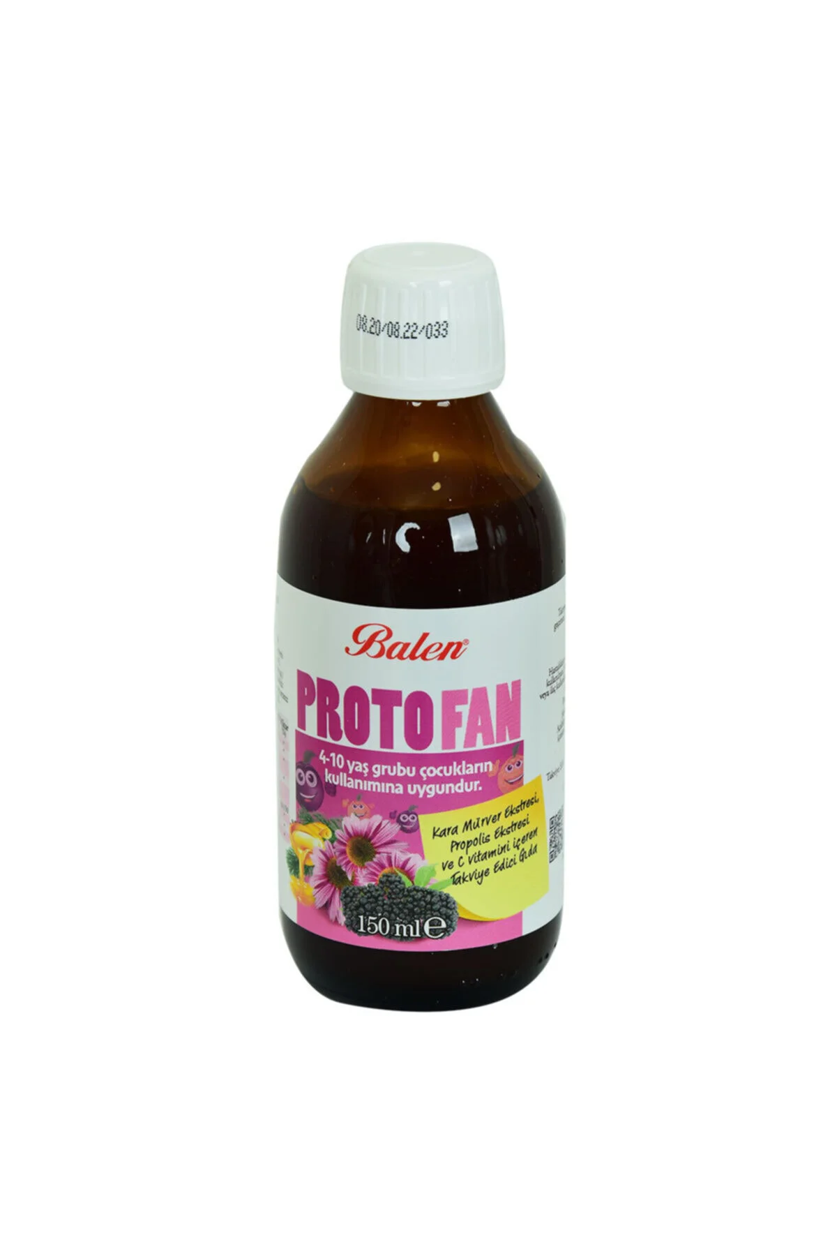Protofan Kara Mürver Propolis Ekstratlı C Vitaminli Takviye Edici Gıda 150 ml