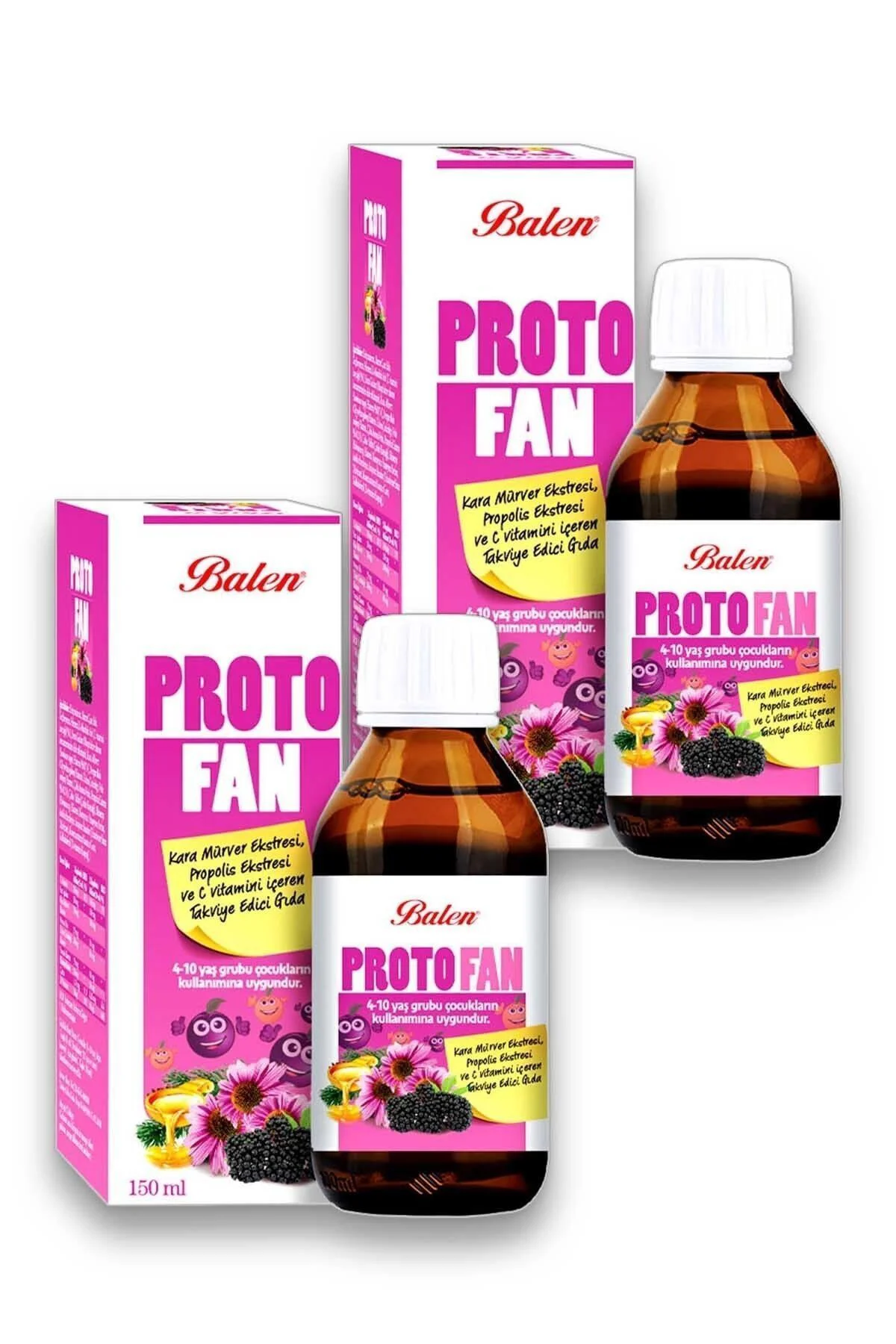 Protofan Propolis Kara Mürver Ekst. Vitamin-c 150 ml X 2 Adet