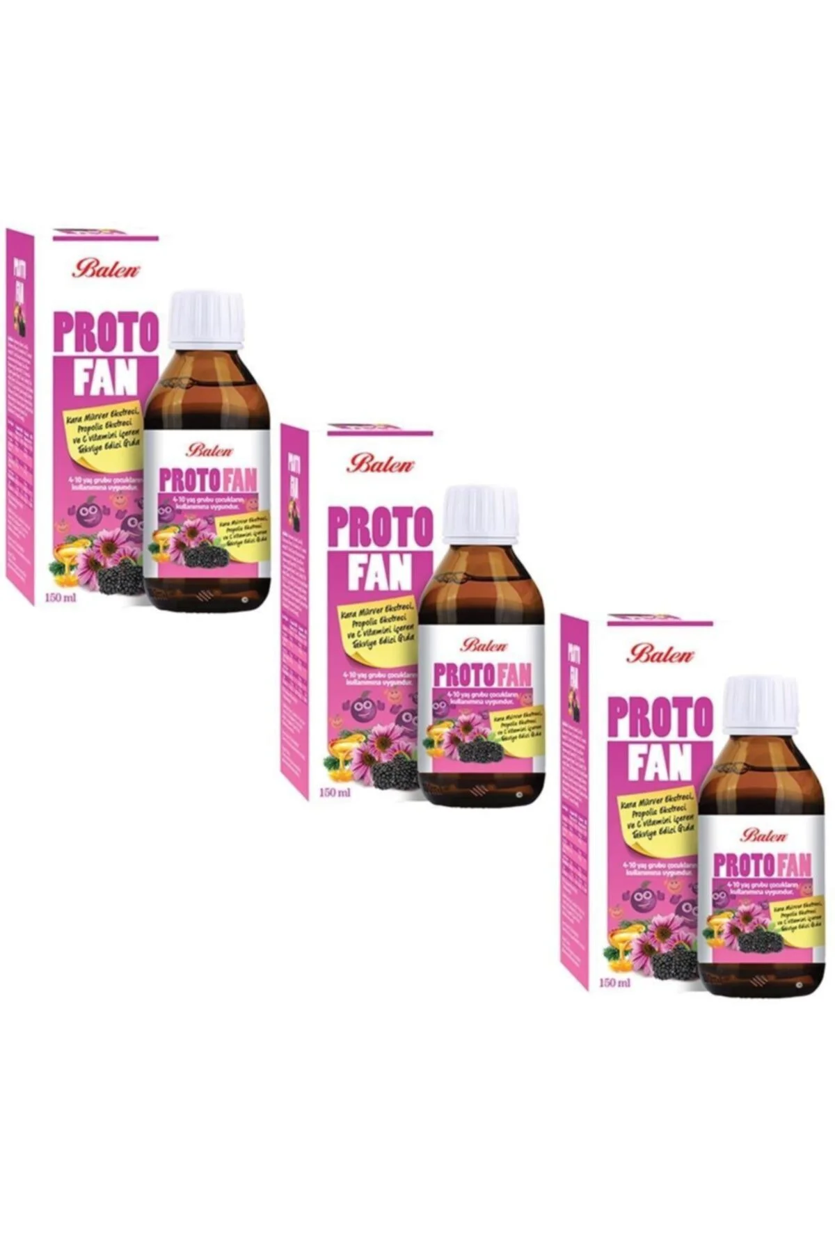 Protofan Propolis Karamürver Ekstresi C Vitamini 150 ml 3 Adet