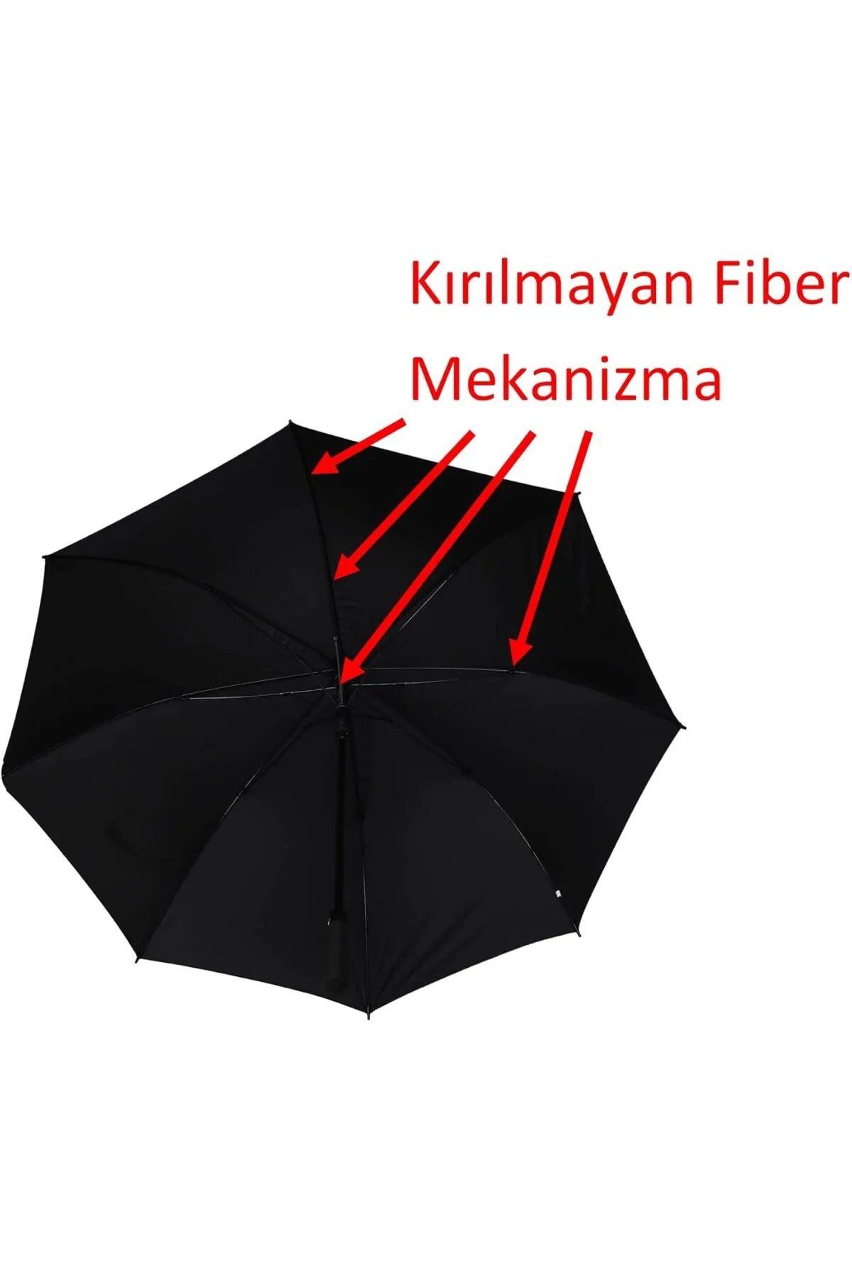Protokol Büyük Boy Karbon Fiber Baston Şemsiye
