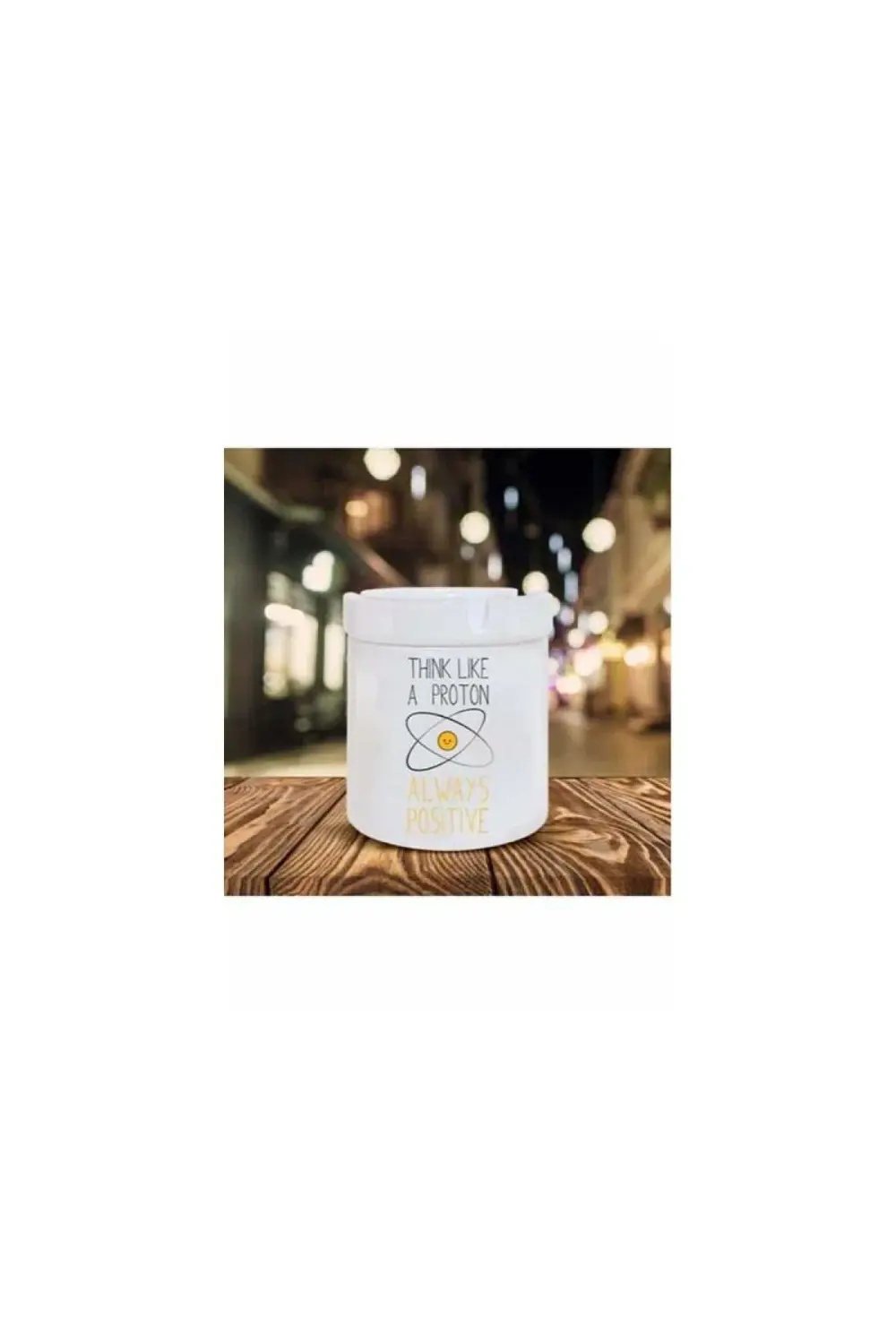 Proton Gibi Düşün Baskılı Seramik Küllük