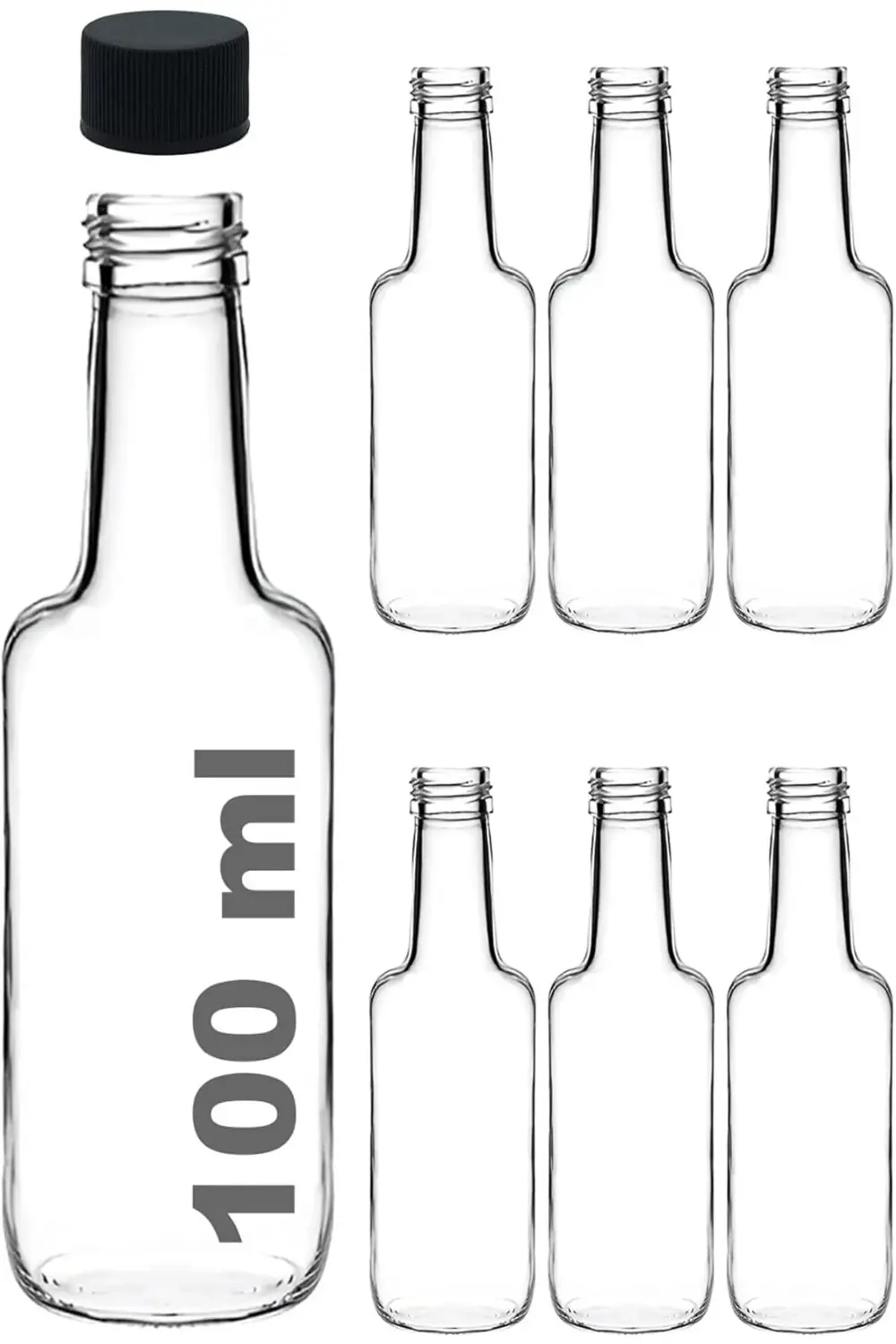 PRStoRe 100 ml Şeffaf Standart Sosluk 100 cc Sızdırmaz Kapaklı Ca