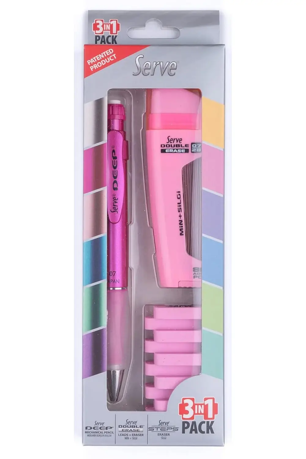 PRStoRe Deep M.Pembe 07 & Dbl-Erase & Steps Silgi S.Pmb 3lu Store