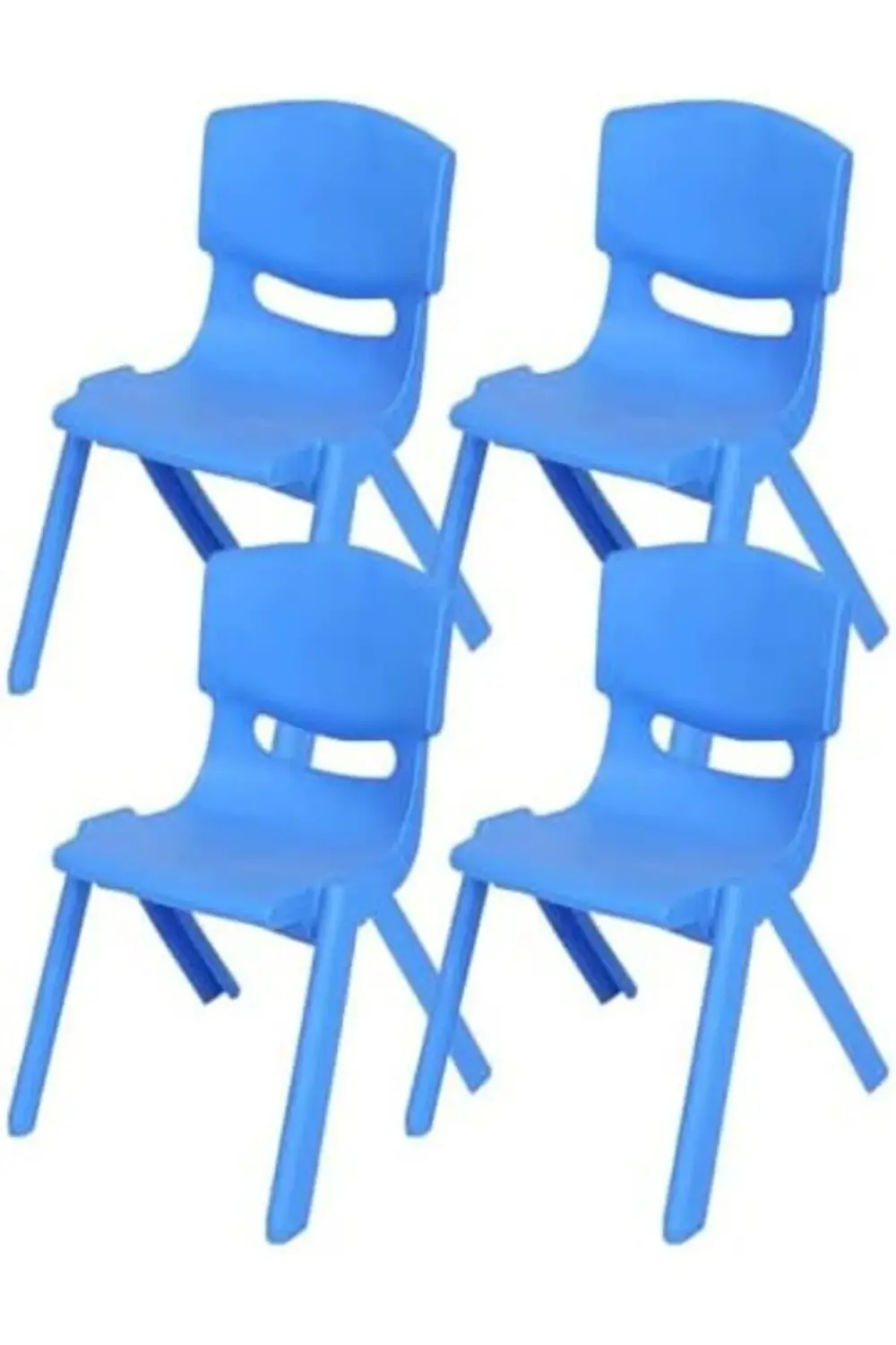 PRStoRe Fiore 4'Lü Set Büyük Şirin Çocuk Sandalyesi Açık Mavi Sto