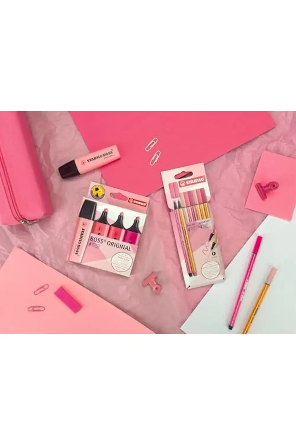 PRStoRe - - Fosforlu Kalem - 4'lü Paket - Pembe Tonları StorePR 1