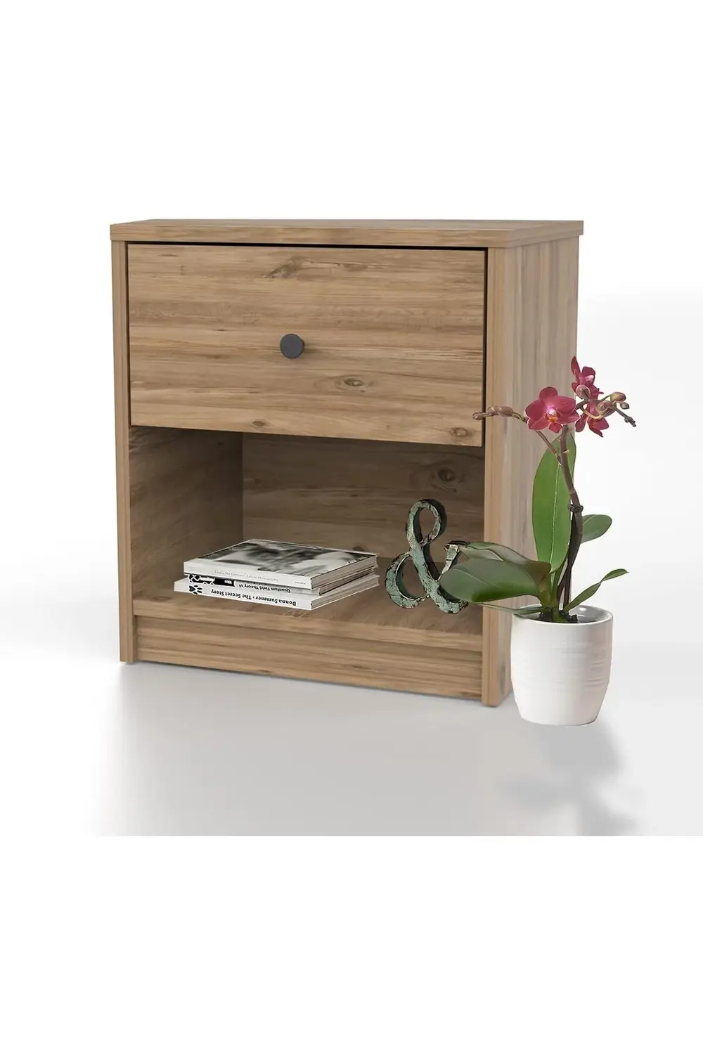 PRStoRe KMD110-Ceviz Tek Çekmeceli Komodin StorePR 1063348