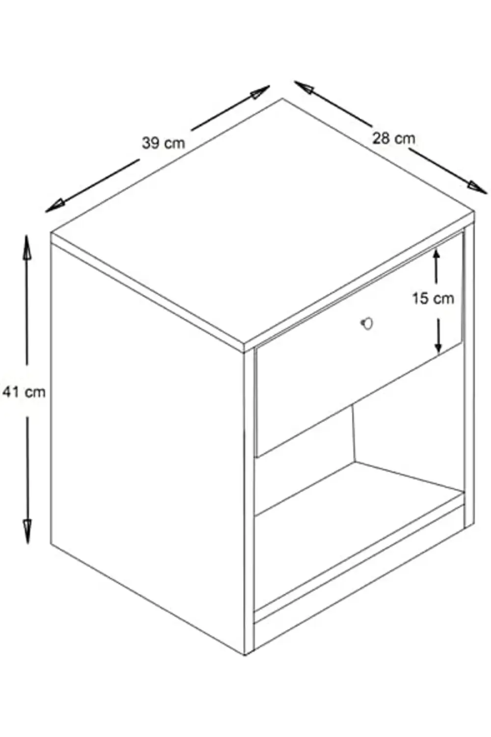 PRStoRe KMD110-Ceviz Tek Çekmeceli Komodin StorePR 1063348