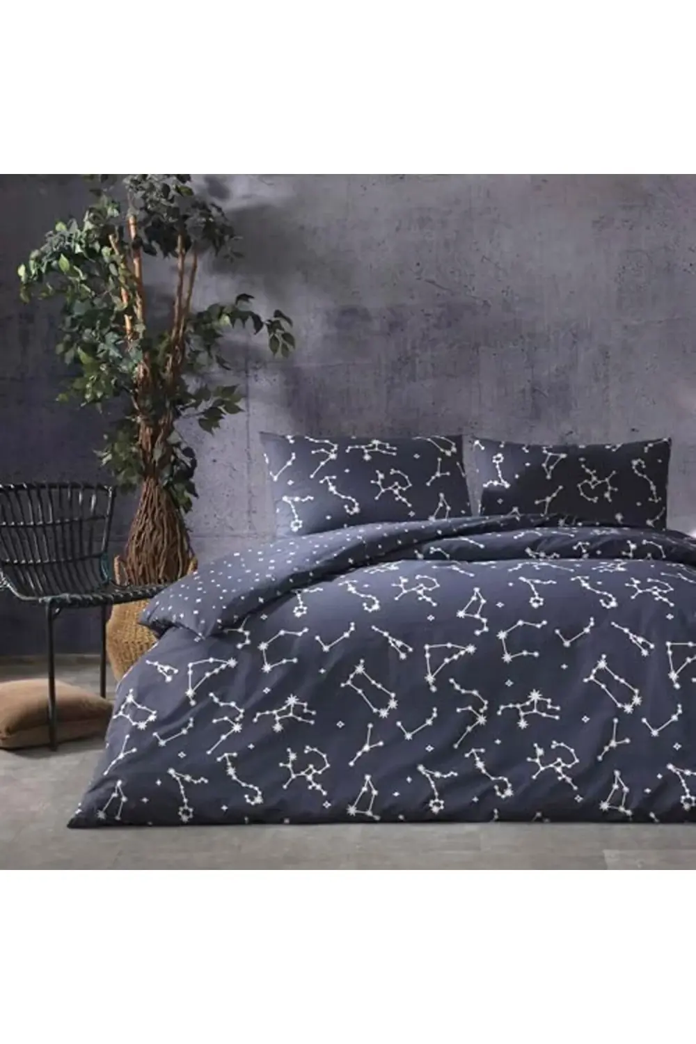 PRStoRe Lonny Ranforce Tek Kişilik Nevresim Takımı Lacivert Store