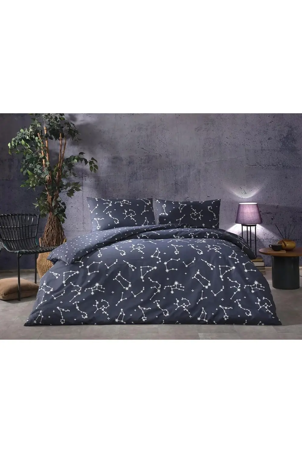 PRStoRe Lonny Ranforce Tek Kişilik Nevresim Takımı Lacivert Store