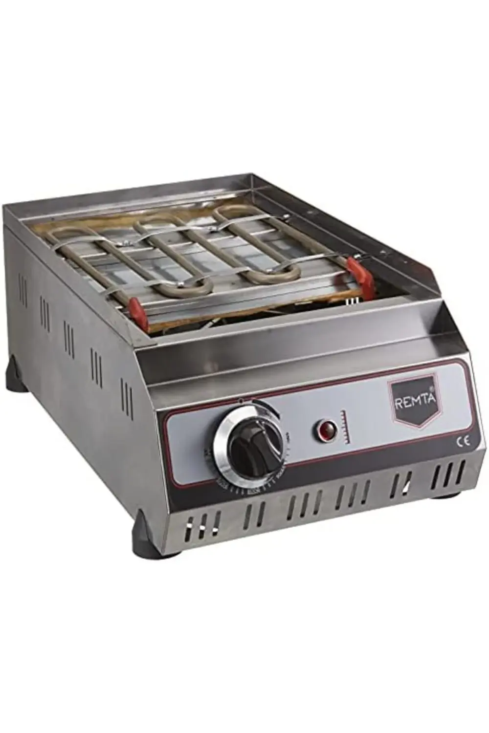 PRStoRe R61 Döküm Izgara, Elektrikli, 30 Cm, Gri, Paslanmaz Çelik