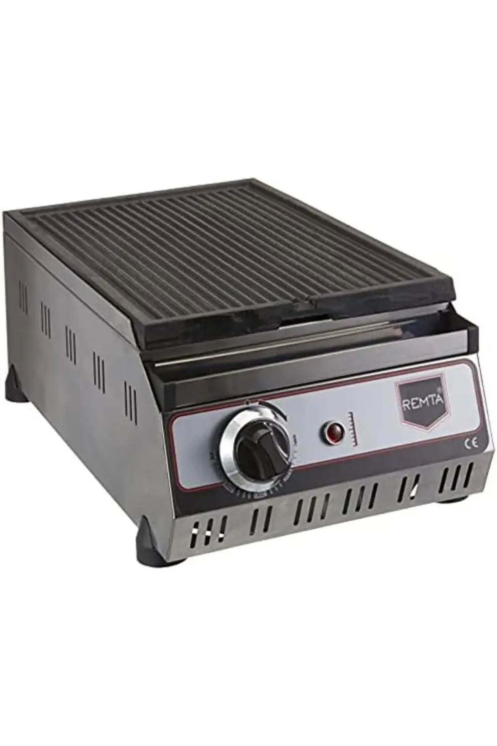 PRStoRe R61 Döküm Izgara, Elektrikli, 30 Cm, Gri, Paslanmaz Çelik