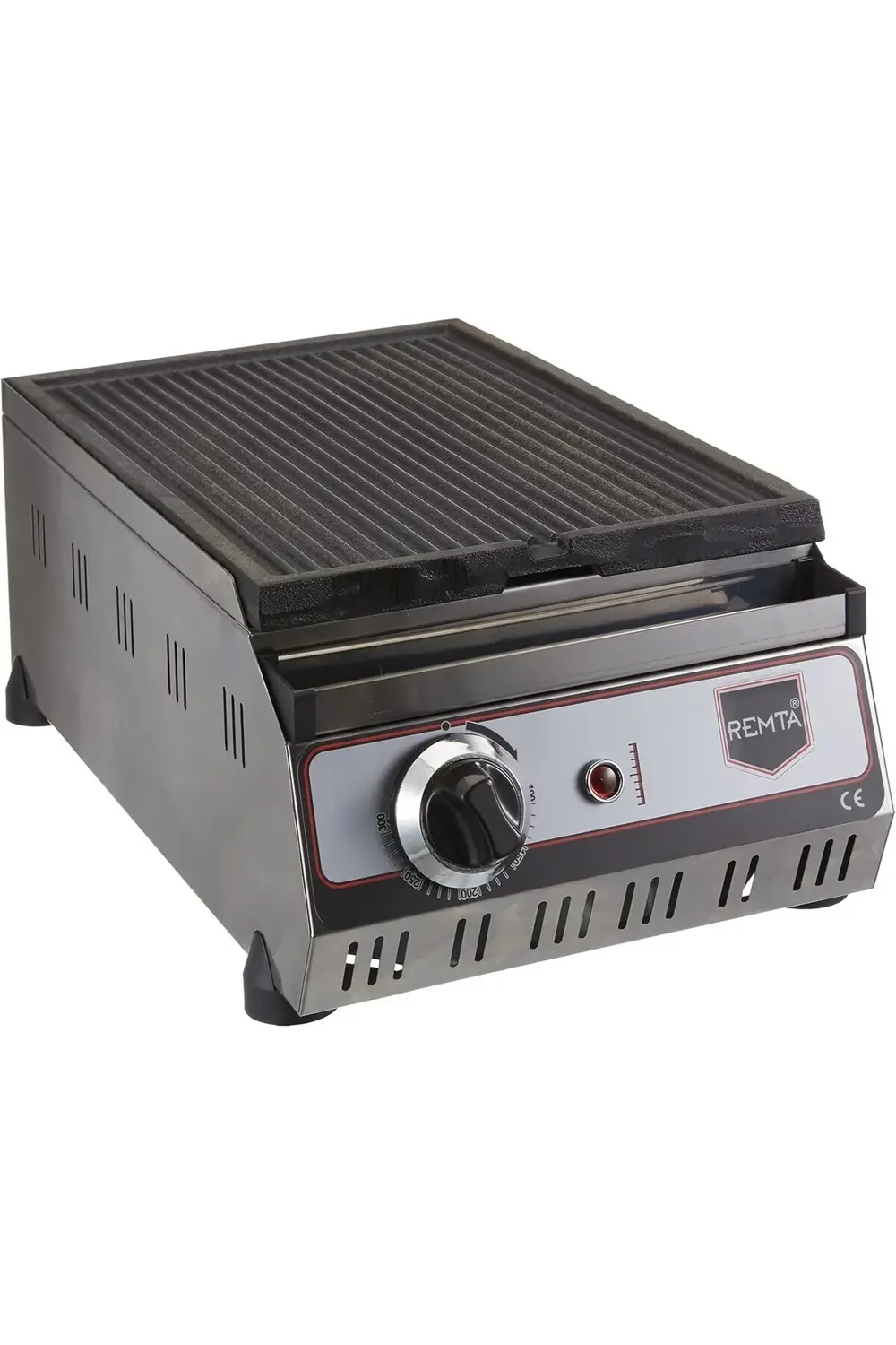 PRStoRe R61 Döküm Izgara, Elektrikli, 30 Cm, Gri, Paslanmaz Çelik