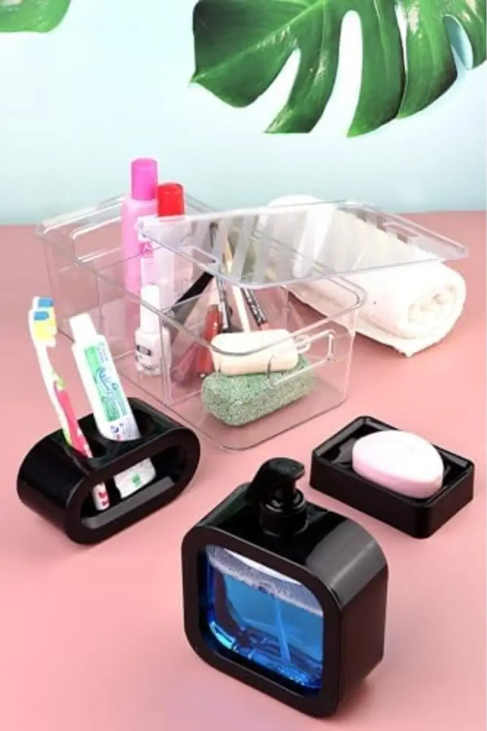 PrStorex Tasarım 4 Parça Banyo Aksesuar Seti modern hafif lüks yı