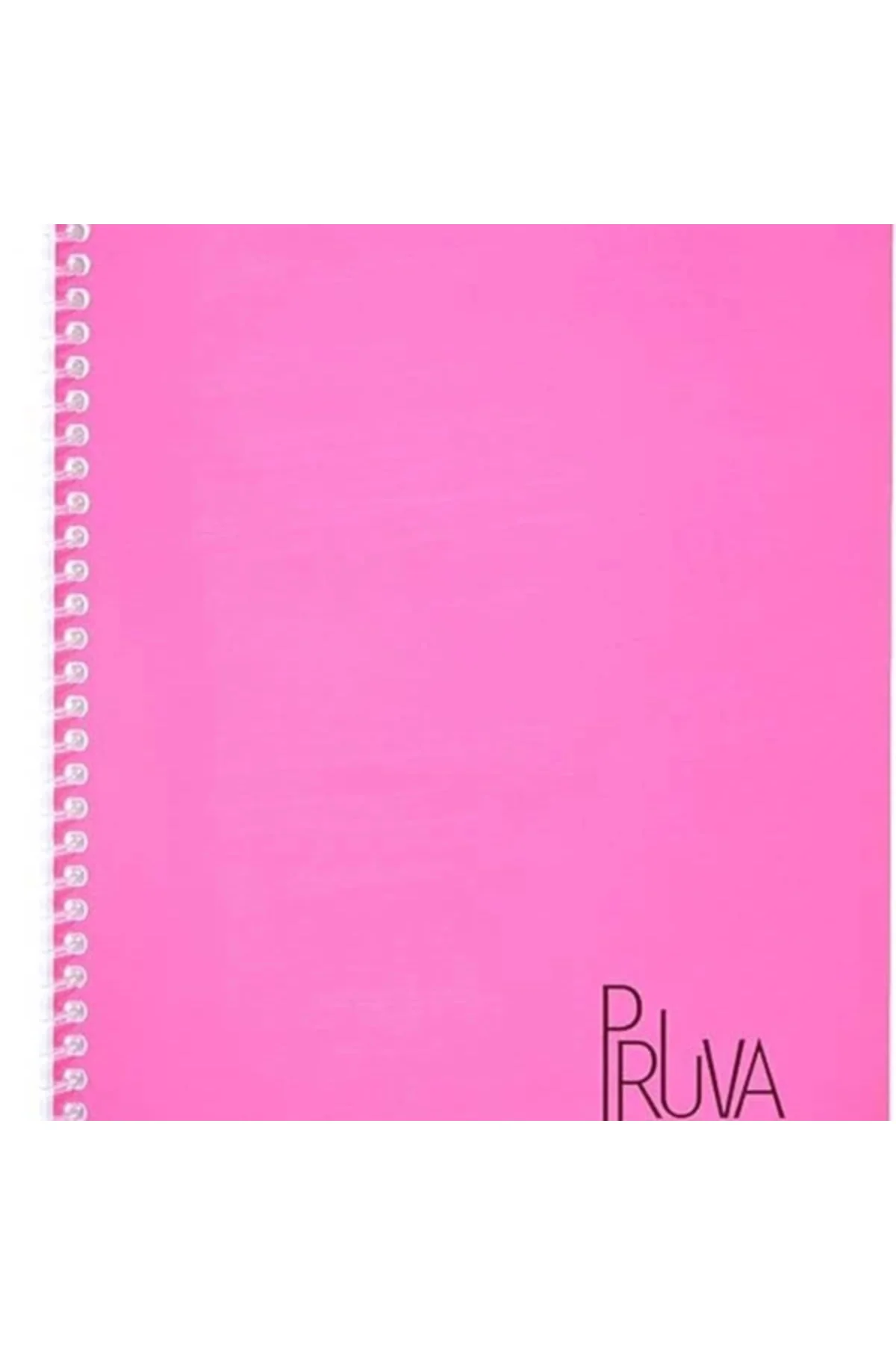 Pruva A4 Pet Spiralli Karton Kapaklı Defter 144 Yaprak Çizgili Fuşya