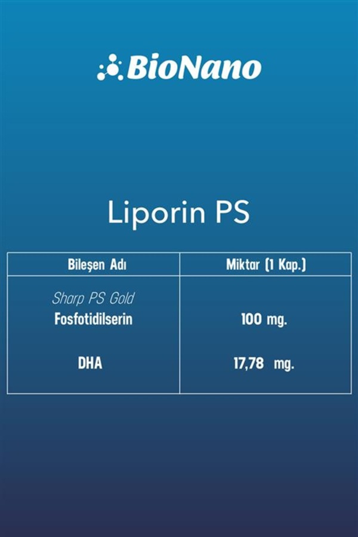 Ps 30 Kapsül (BALIK KAYNAKLI FOSFATİDİLSERİN & DHA)