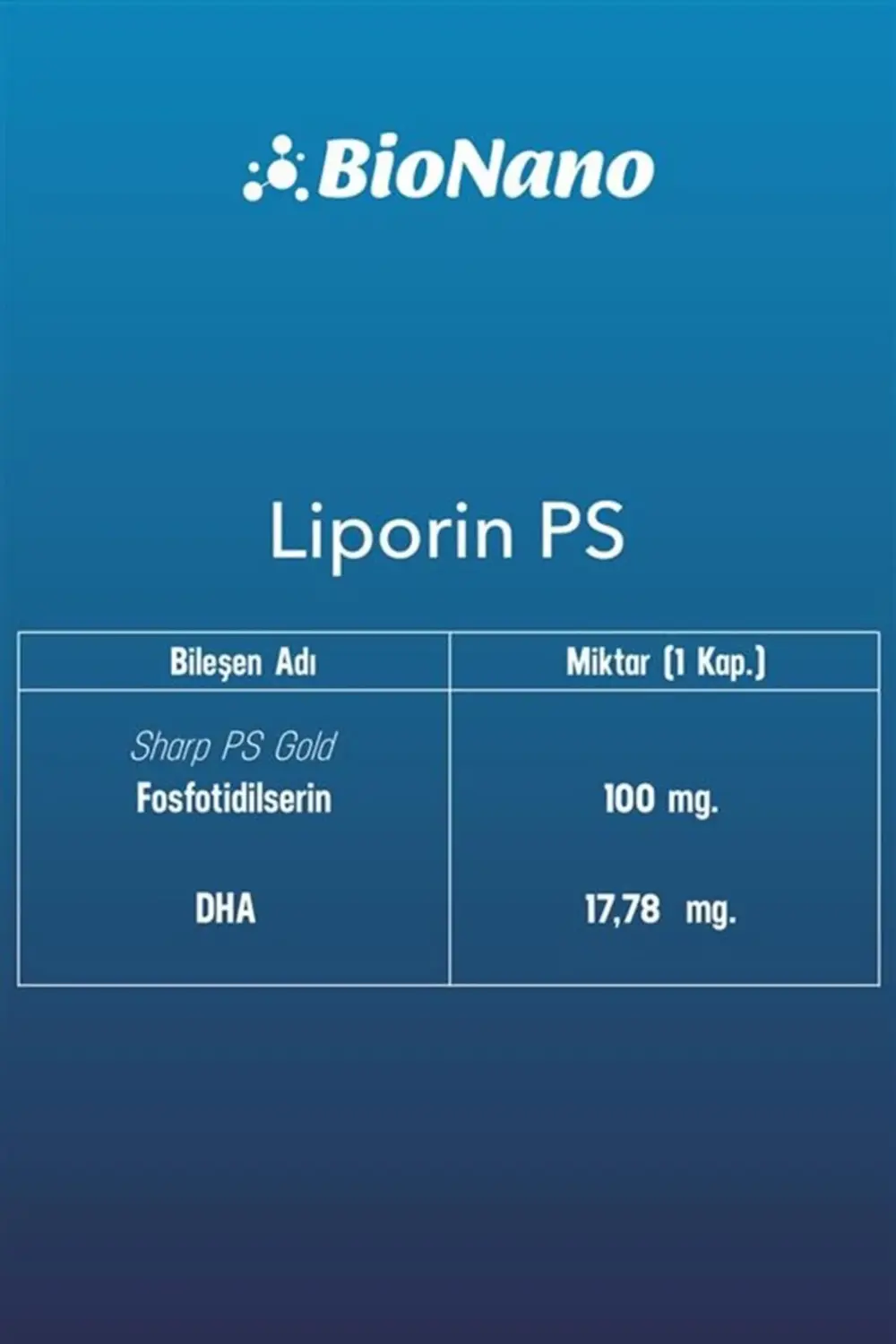 Ps 30 Kapsül (BALIK KAYNAKLI FOSFATİDİLSERİN & DHA)