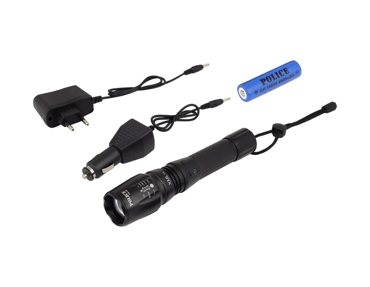 Ps-46 Xml-t6 Led El Feneri İle 500 Metreye Kadar Aydınlatma Sağla