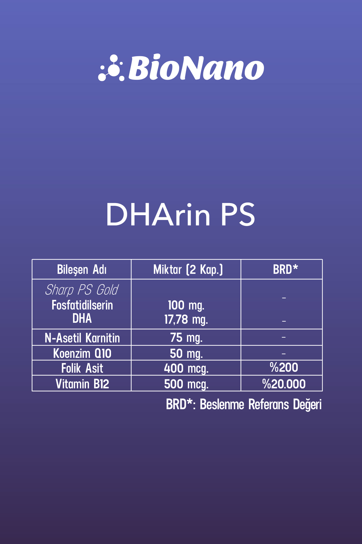 Ps Balık Kaynaklı Fosfatidilserin - 60 Kapsül - Konjüge Dha