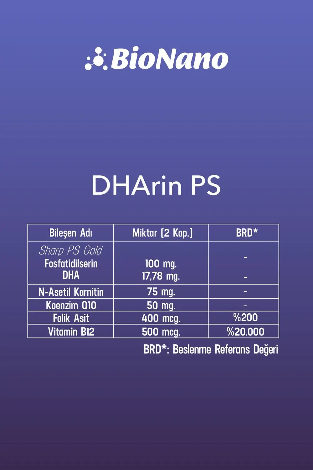 Ps Balık Kaynaklı Fosfatidilserin - 60 Kapsül - Konjüge Dha