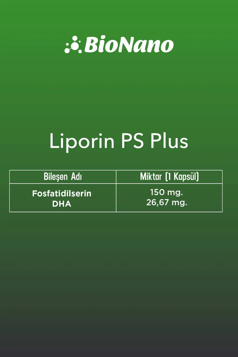 Ps Plus 30 Kapsül (BALIK KAYNAKLI FOSFATİDİLSERİN & DHA)