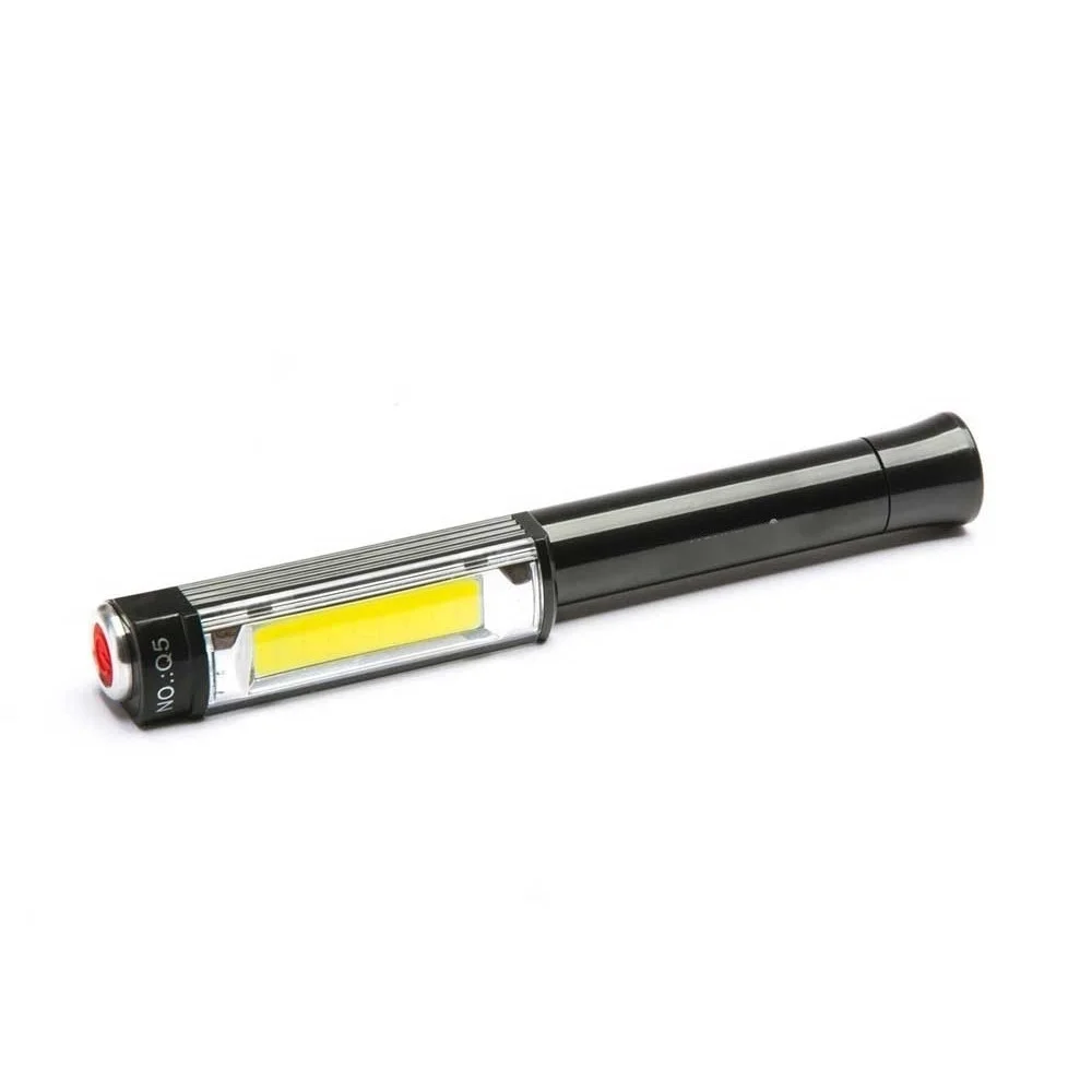 Ps-Q5 Pilli Mıknatıslı Cob Led Çalışma Tamir Kırmızı Işık El Fene