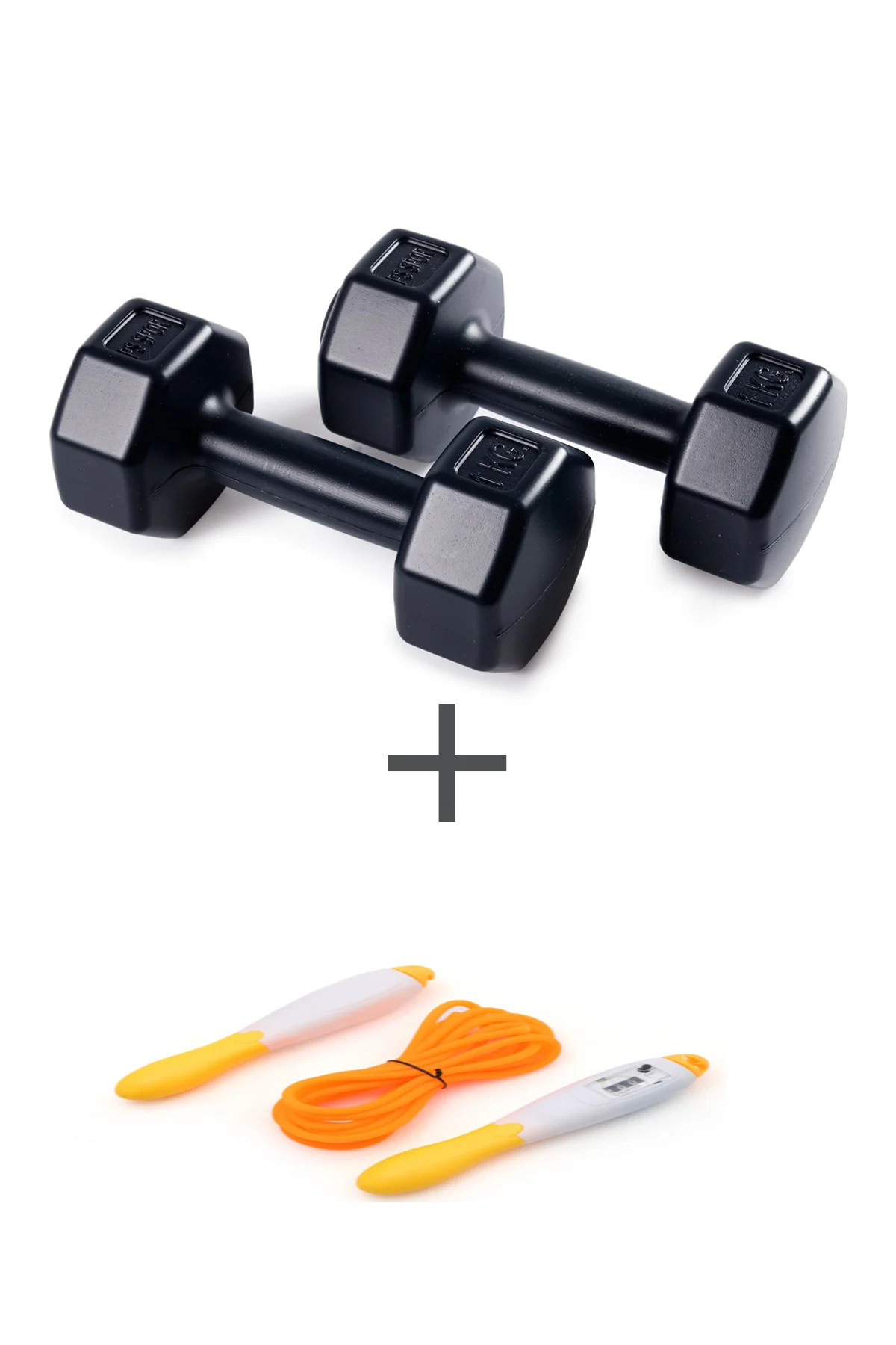 PS SPOR 1 KG DAMBIL SET(1KG 2 ADET DAMBIL) + ATLAMA İPİ