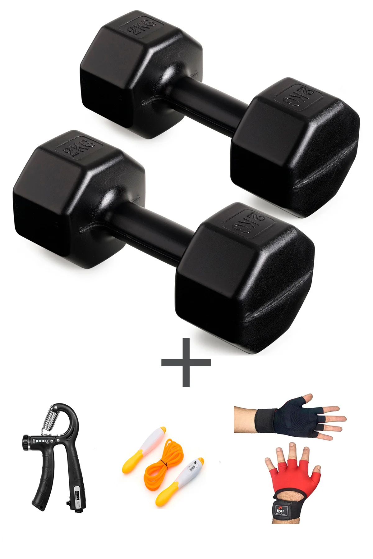PS SPOR 2 KG DAMBIL SET(2KG 2 ADET DAMBIL) +BODY ELDİVEN SAYAÇLI 