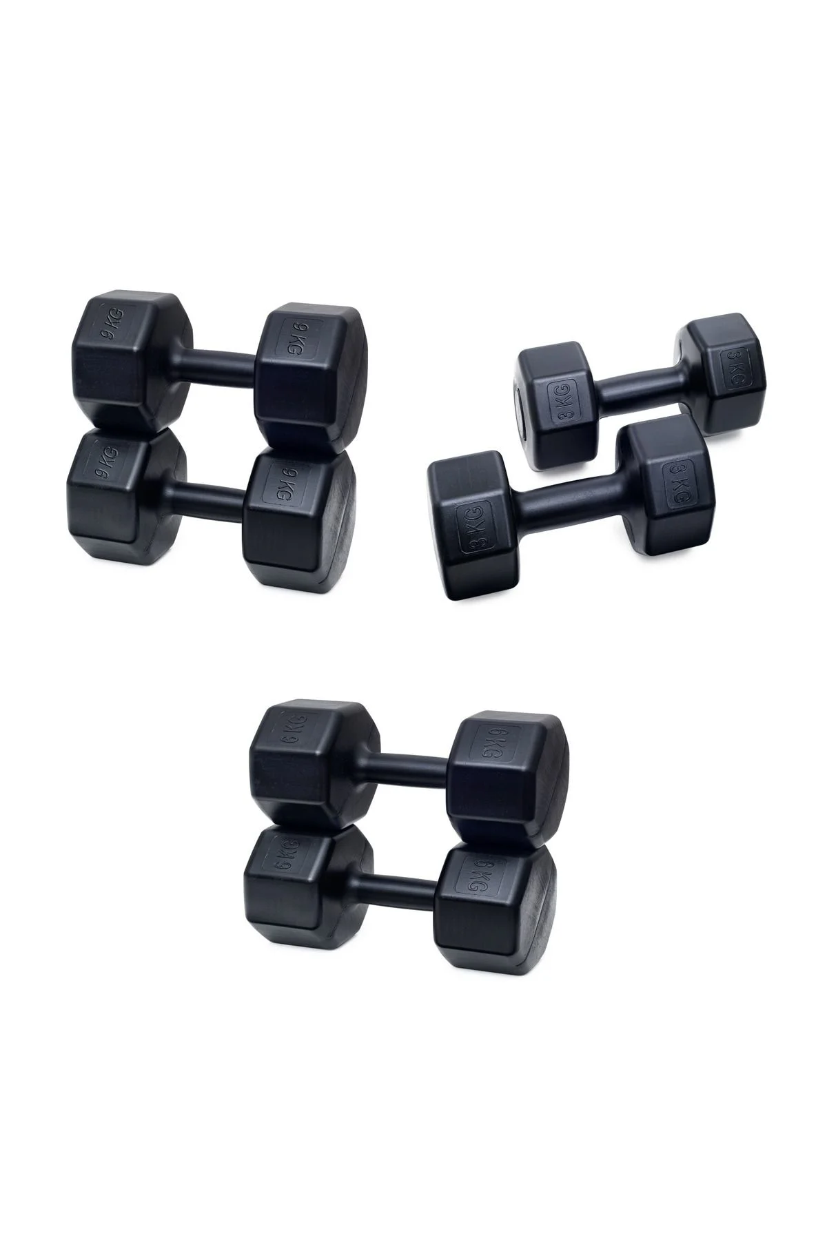 PS SPOR 3 ÇİFT DAMBIL SET ( 3 KG 6 KG 9 KG X 2 ADET) ADET OLARAK 