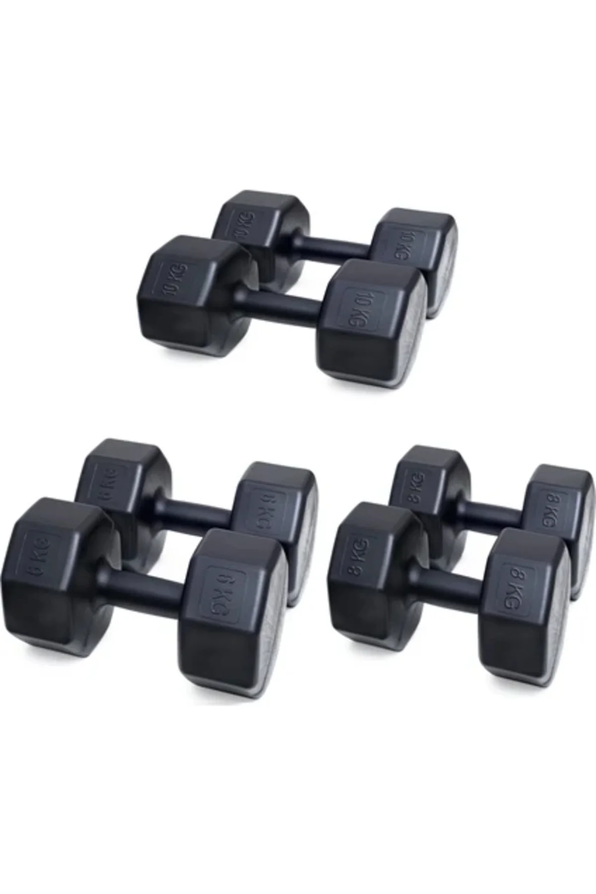 Ps Spor 3 Çift Dambıl Set 6 kg x 2 Ad / 8 kg x 2AD/ 10 kg x 2 Ad