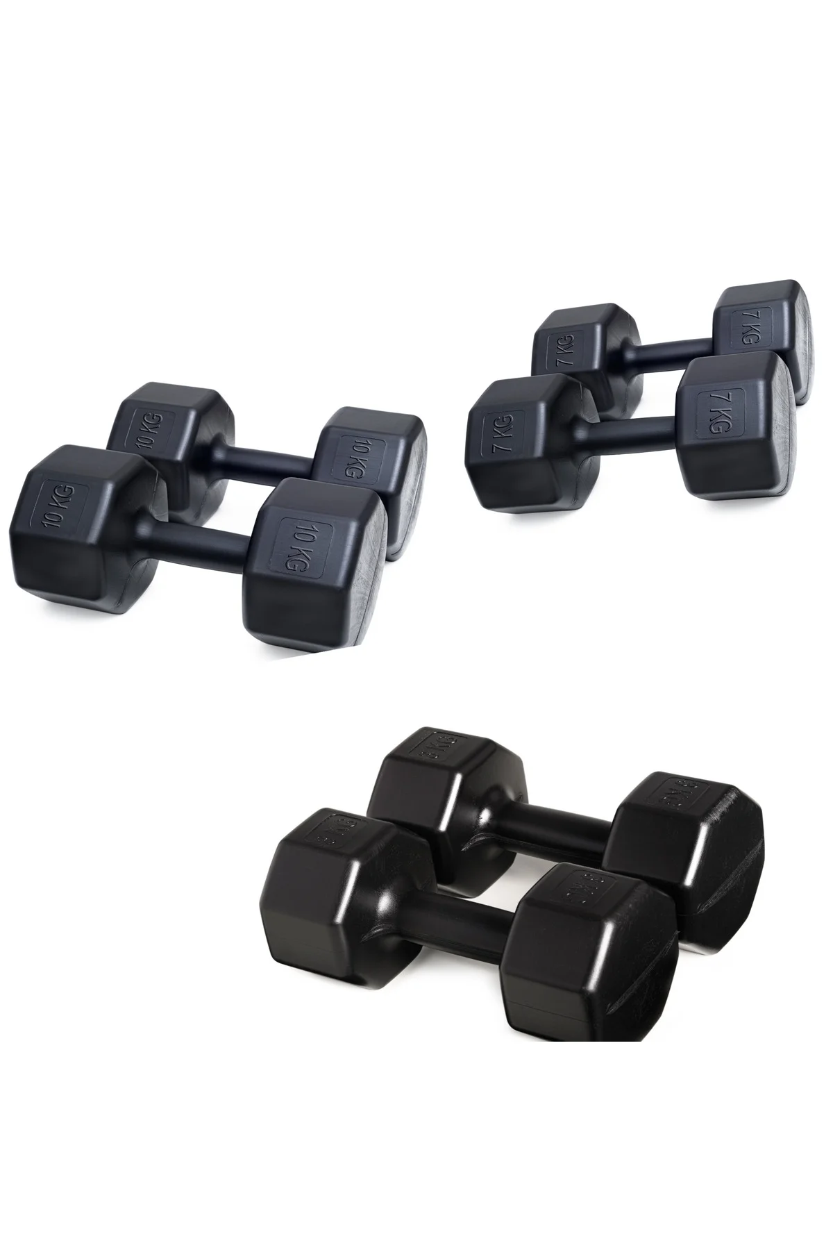 PS SPOR 3 ÇİFT DAMBIL SET (10 KG + 7 KG + 3 KG ) OLARAK GÖNDERİM 