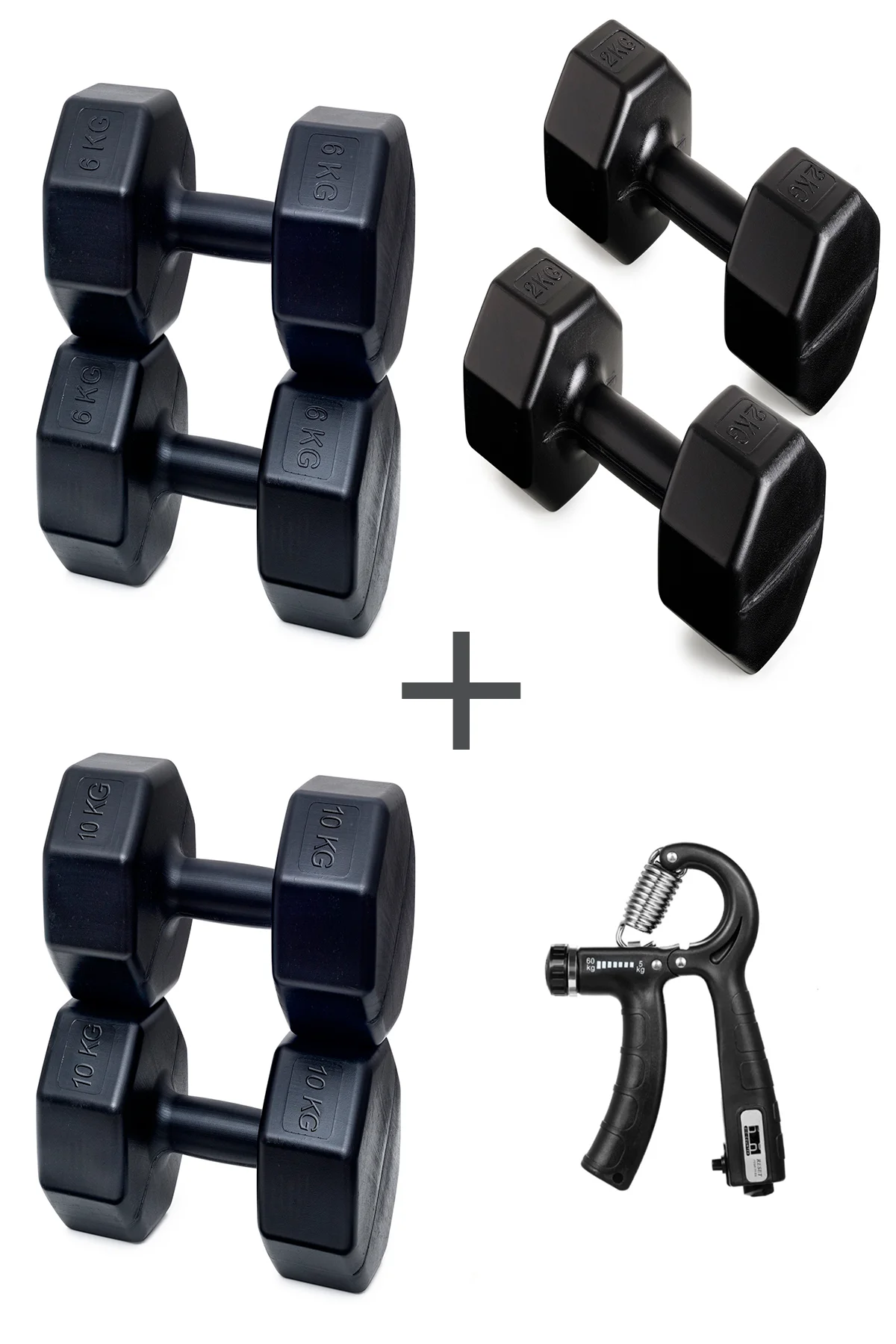 PS SPOR 3 ÇİFT DAMBIL SET 2 KG + 6 KG +10 KG + AYARLANABİLİR SAYA