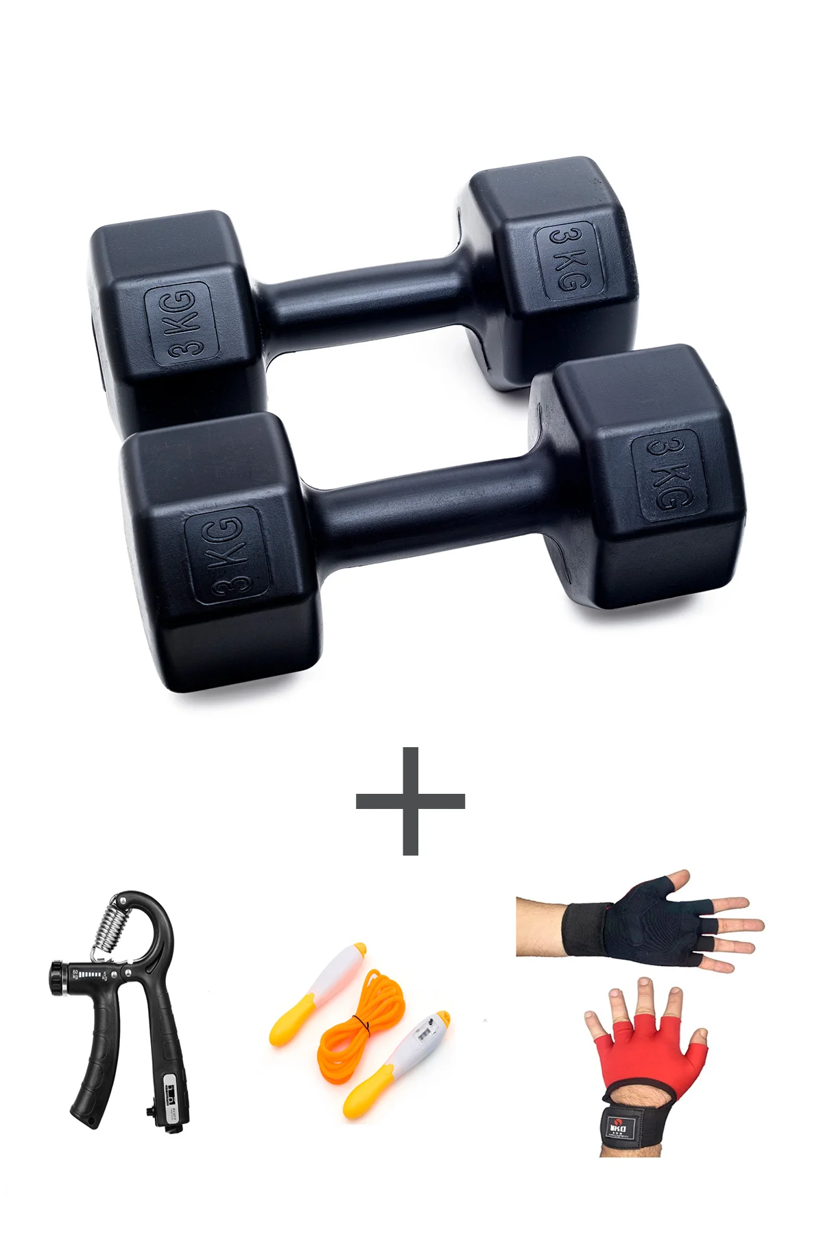 PS SPOR 3 KG DAMBIL SET(3KG 2 ADET DAMBIL) +BODY ELDİVEN SAYAÇLI 