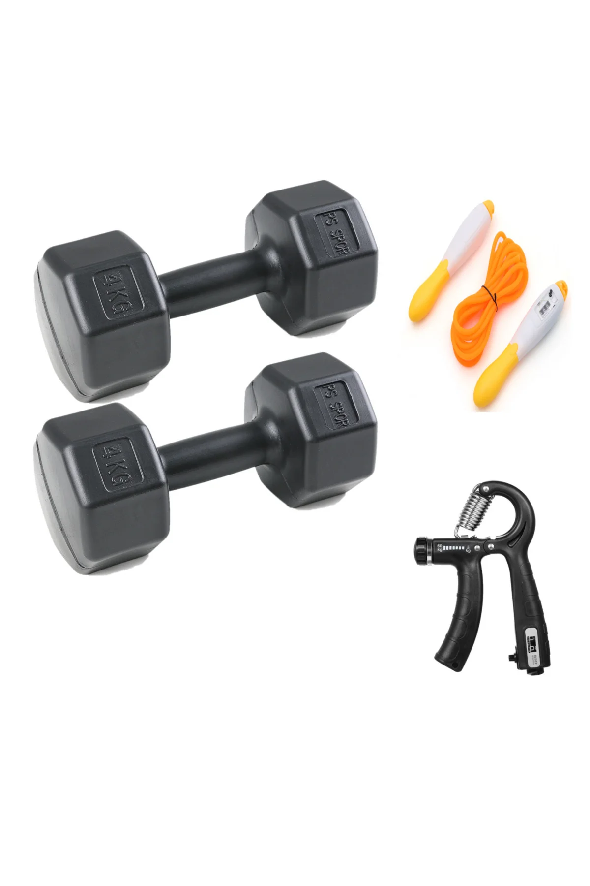 PS SPOR 8 KG DAMBIL (4 X 2 + SAYAÇLI AYARLANABİLİR EL YAYI + SAYA