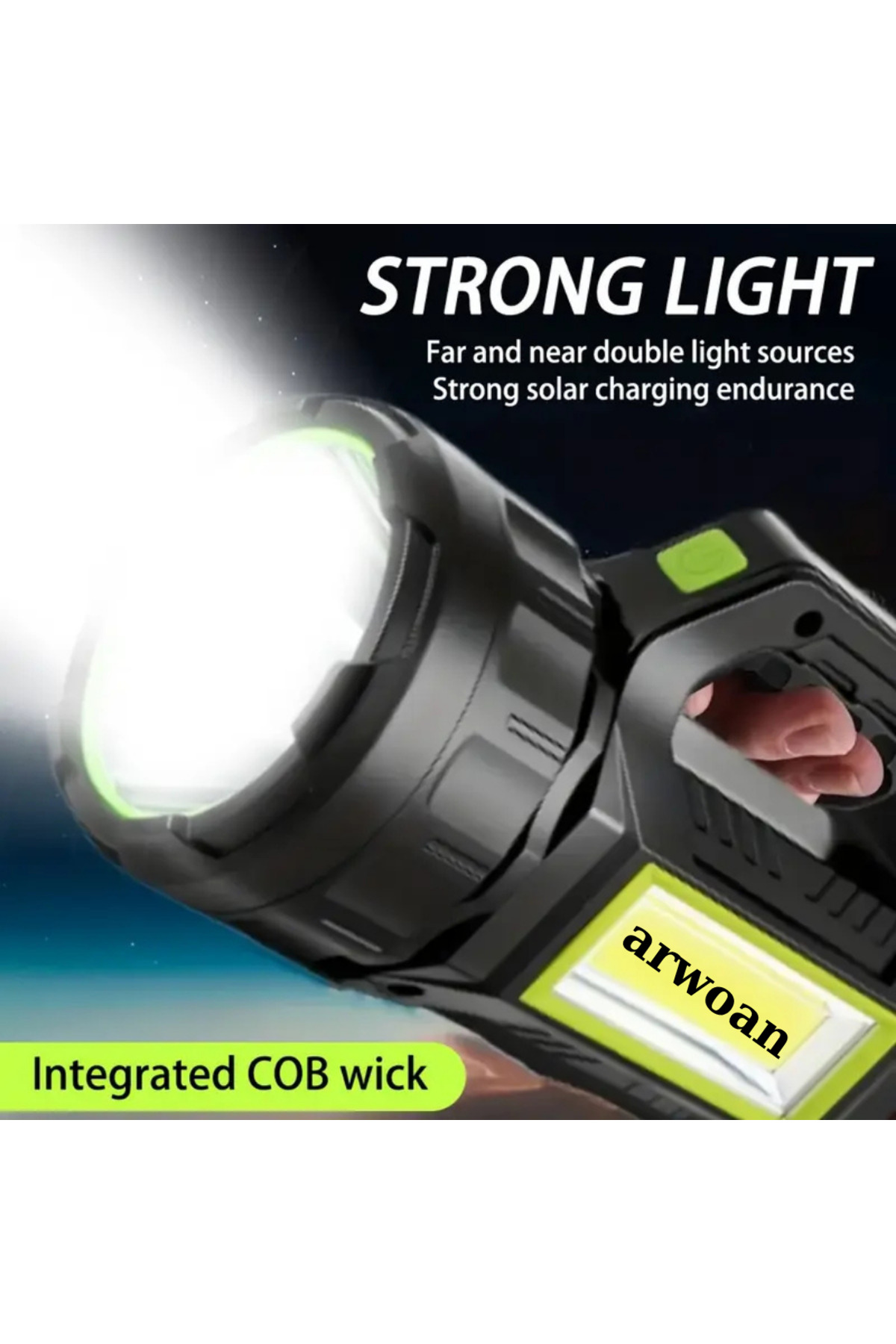 Arwoan Ps-T95 10W Uzun Menzilli Solar Panelli Usb Ultra Güçlü Ledli Şarj