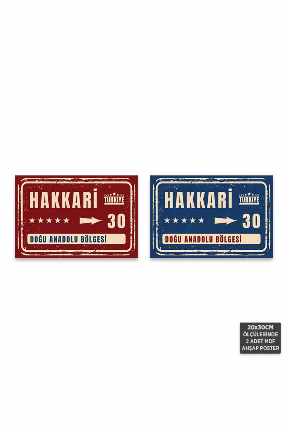 PS1068 - Hakkari Şehir Tabelası Retro Mdf Ahşap Poster Set (2 Ade Fiyatı, Yorumları ve Özellikleri