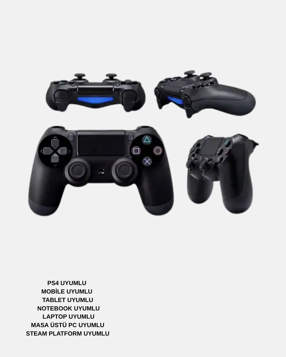 PS4 Kablosuz Oyun Kolu V2 – Bluetooth Bağlantılı, Titreşimli, PC 