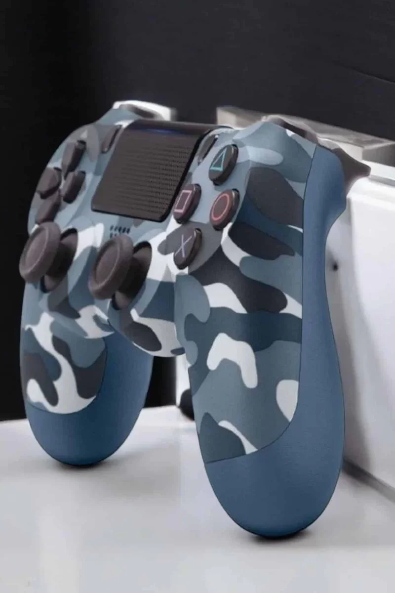 PS4 Kablosuz Oyun Kolu Kamuflaj Desenli Joystick - Bluetooth & Ergonomik Tasarım