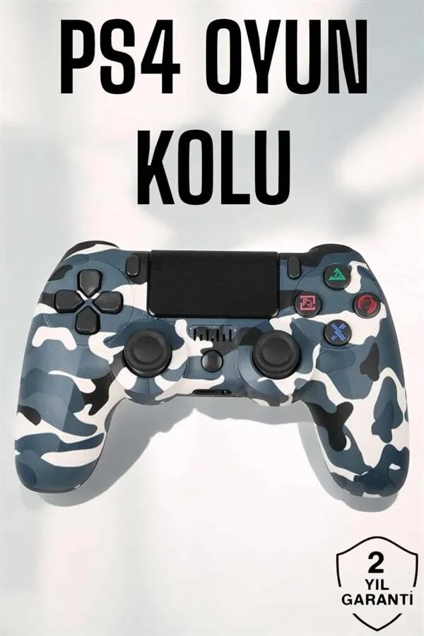 PS4 Kablosuz Oyun Kolu Kamuflaj Desenli Joystick - Ergonomik Tasarım