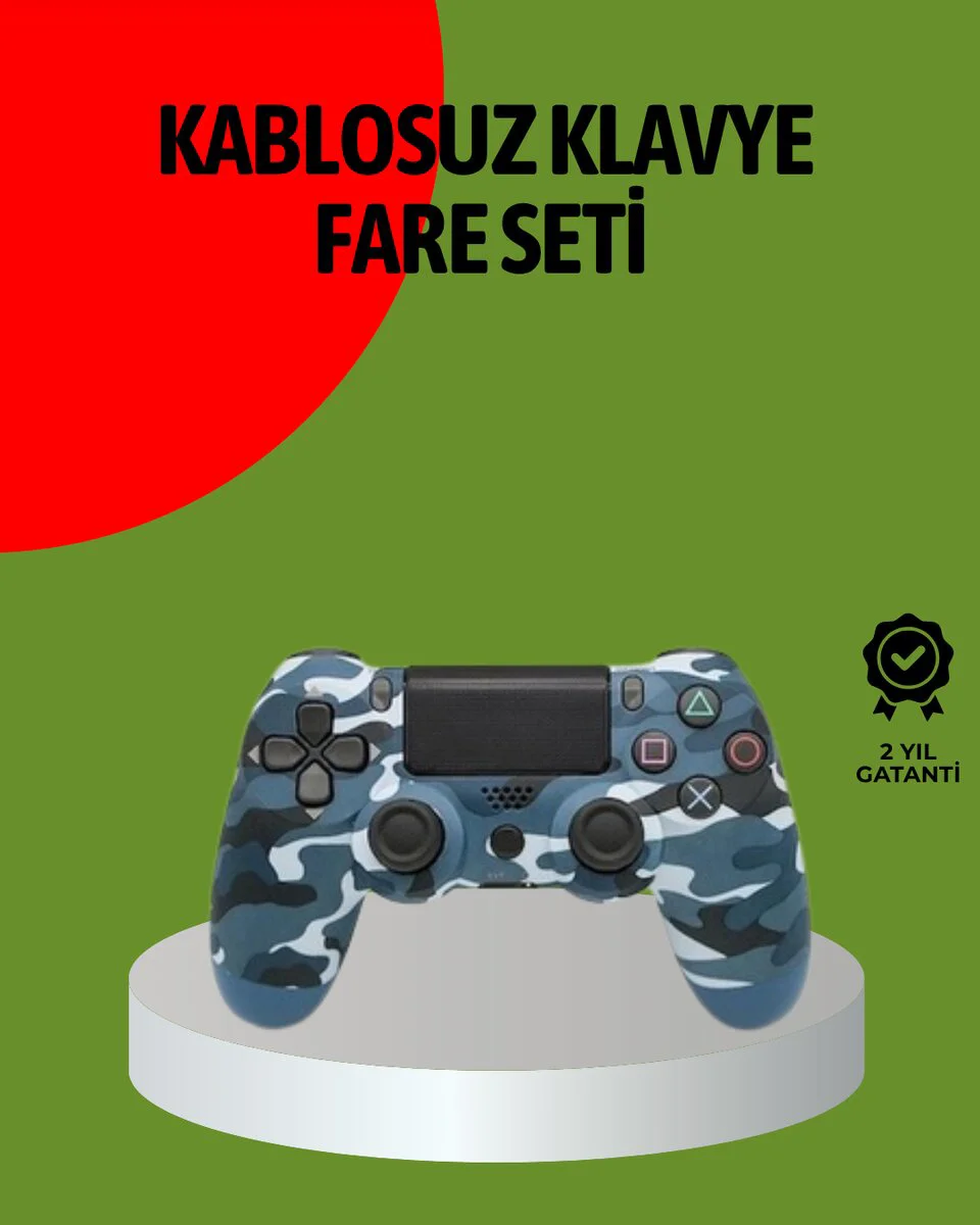 PS4 Kablosuz Oyun Kolu - Gecikmesiz Bağlantı, Dual Vibration ve Ergonomik Tasarım