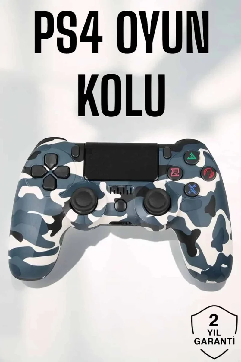 PS4 Kamuflajlı Kablosuz Oyun Kolu ve Joystick