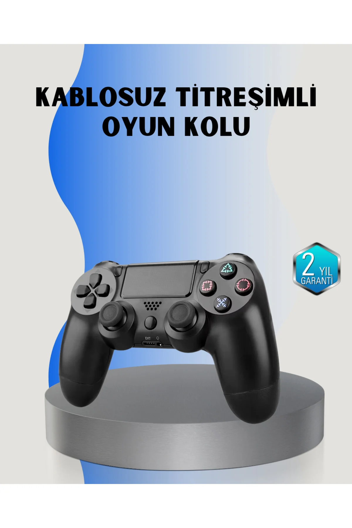 PS4 Uyumlu Kablosuz Oyun Kolu – Gerçekçi Titreşimli Geri Bildirim