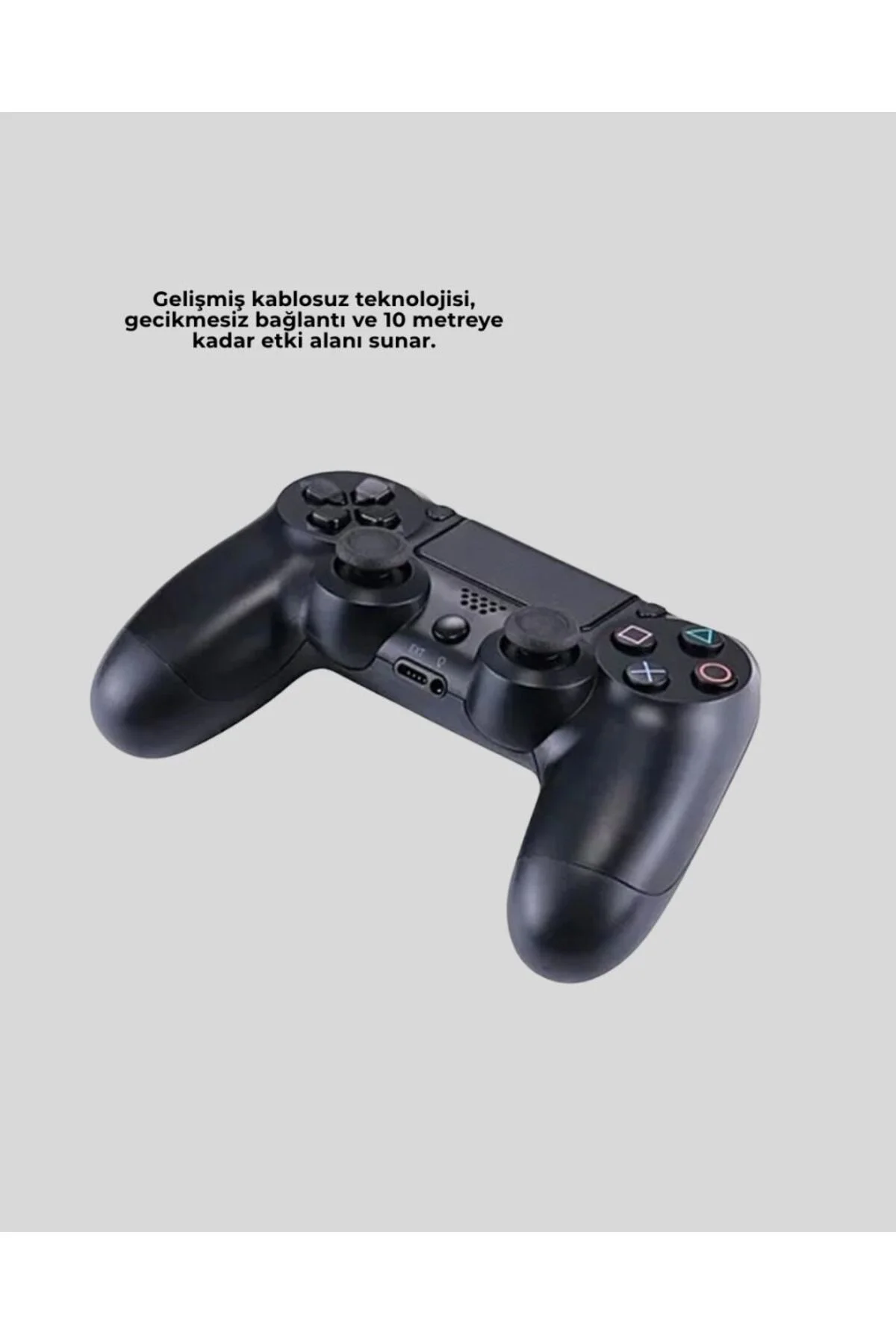 Ps4 Uyumlu Kablosuz Oyun Kolu Ergonomik Çift Titreşimli