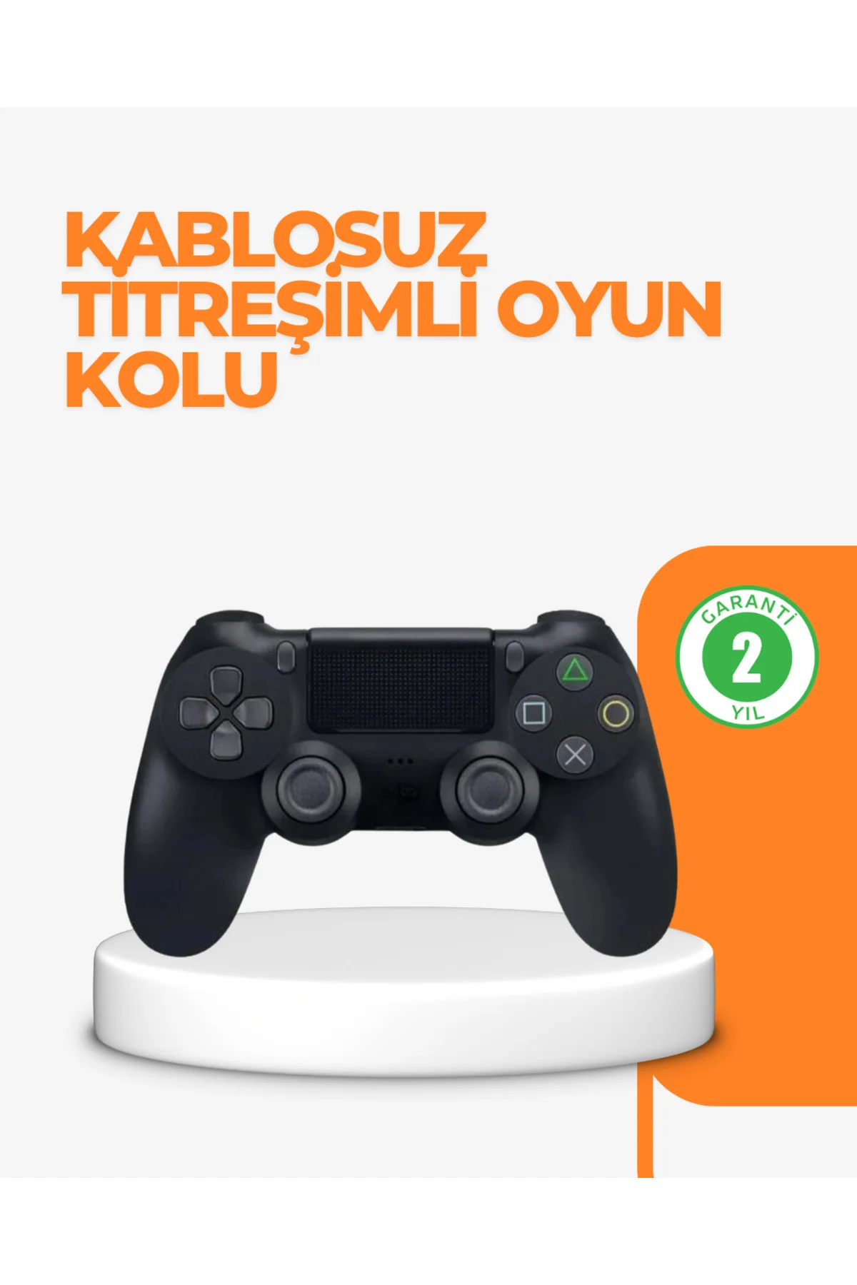 PS4 Uyumlu Kablosuz Oyun Kolu – Titreşimli, Şarjlı ve Ergonomik