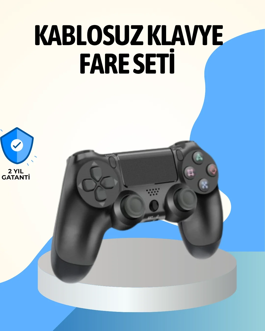 PS4 Uyumlu Kablosuz Oyun Kolu Ergonomik Çift Titreşimli Fiyatı, Yorumları ve Özellikleri