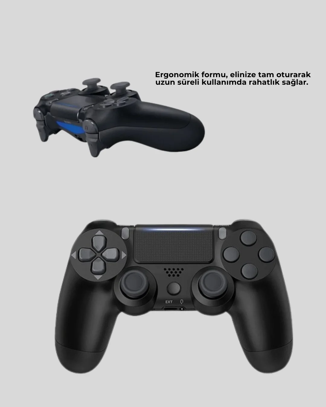 PS4 Uyumlu Kablosuz Oyun Kolu Ergonomik Çift Titreşimli Fiyatı, Yorumları ve Özellikleri