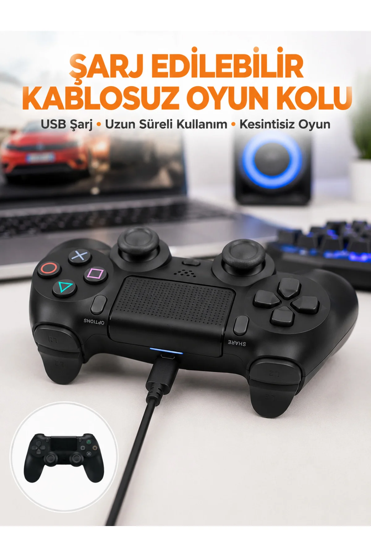 Ps4 Uyumlu Kablosuz Oyun Kolu – Titreşimli, Şarjlı Ve Ergonomik Yeni Nesil Ps4 Uyumlu Kablosuz Oyun Kolu – Titreşimli, Şarjlı Ve Ergonomik Yeni Nesil