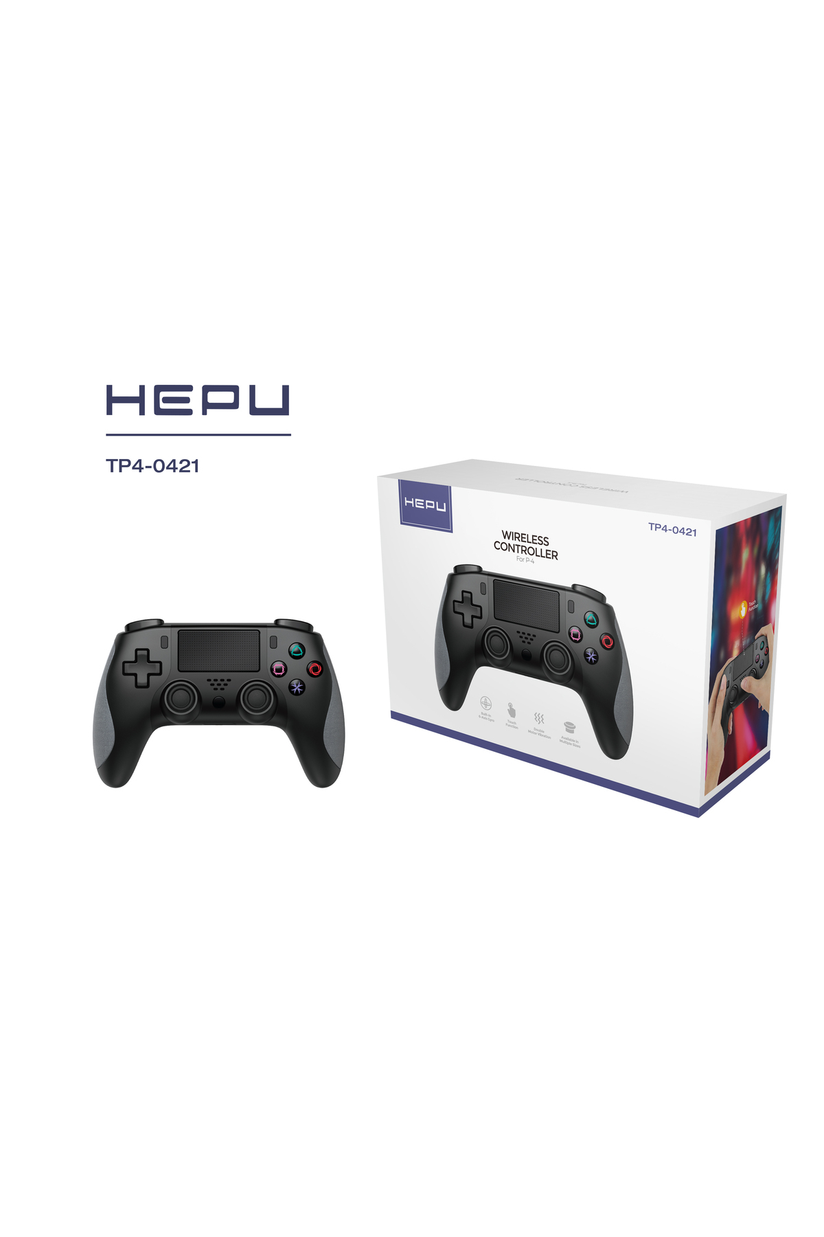 Hepu Ps4 Uyumlu Tp4-0421 Kablosuz Joystick – 6 Eksen Jiroskoplu