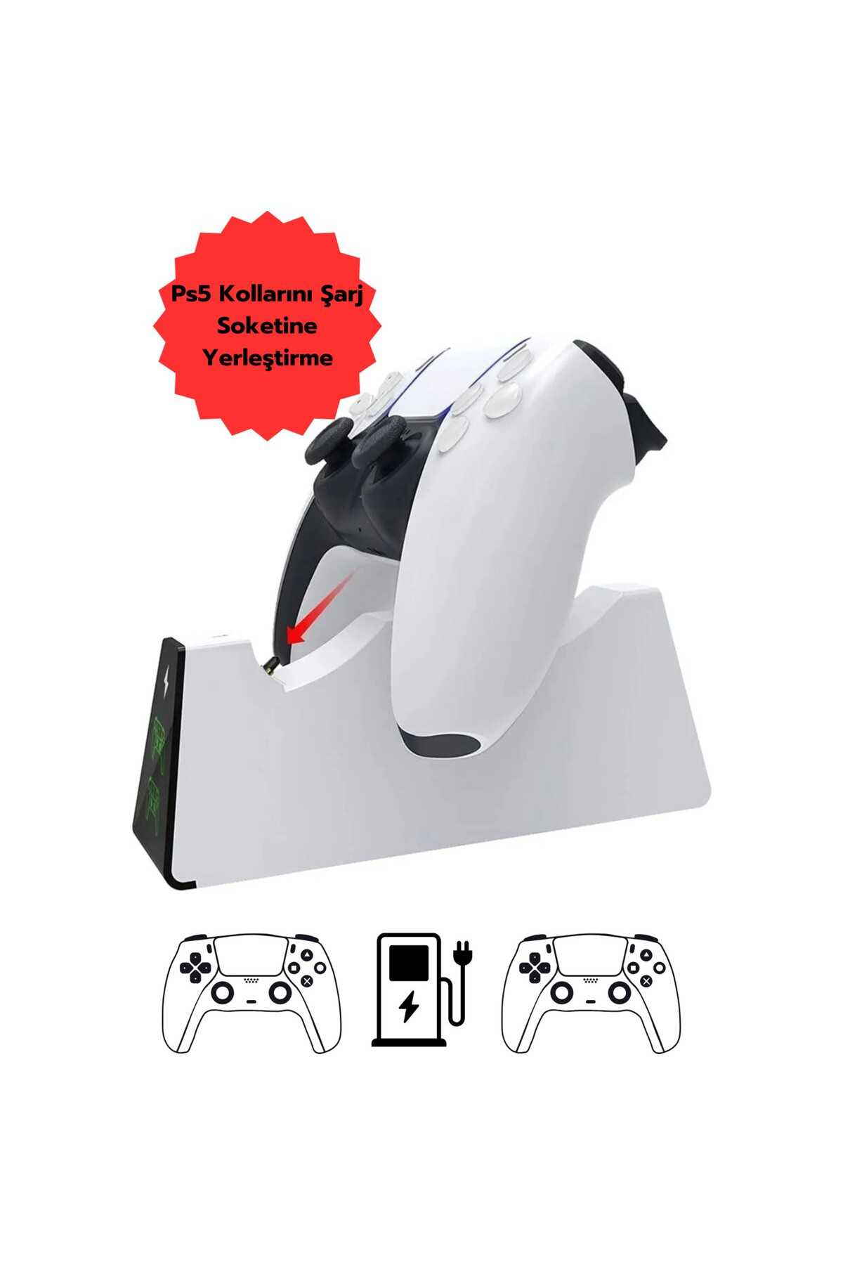 Hepu Ps5 Dualsense Kablosuz Oyun Kolu Şarj Standı – Çiftli / Hızlı Şar Hepu Ps5 Dualsense Kablosuz Oyun Kolu Şarj Standı – Çiftli / Hızlı Şar