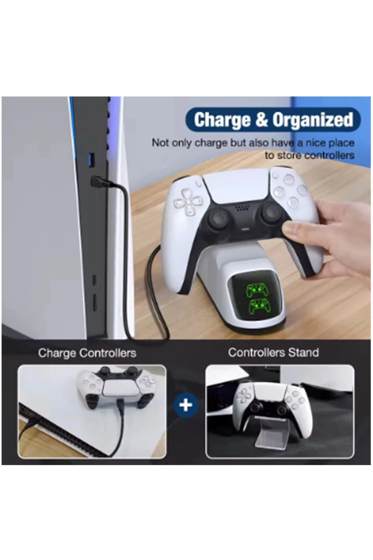Ps5 Dualsense Şarj Istasyonu Playstation 5 Uyumlu Charging Statio